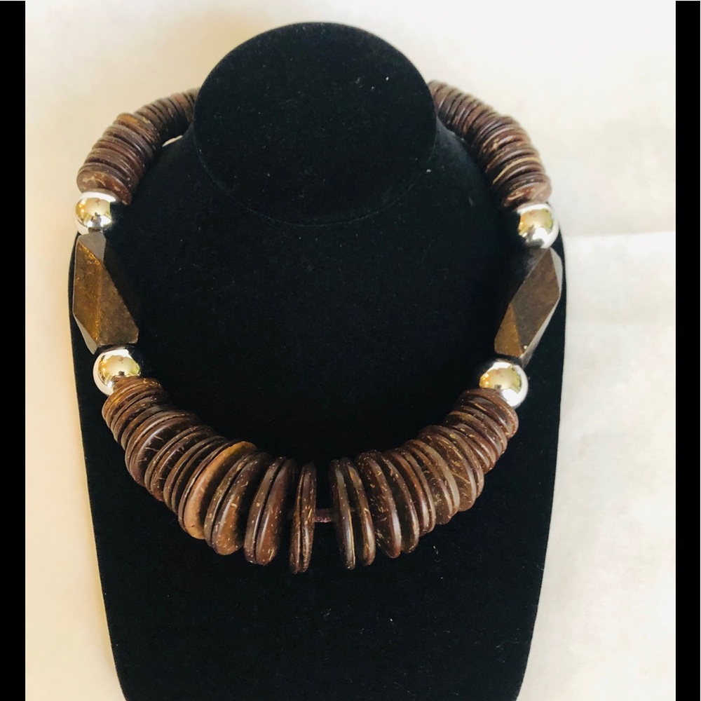 Afrocentric Wooden Bead/Disk Necklace